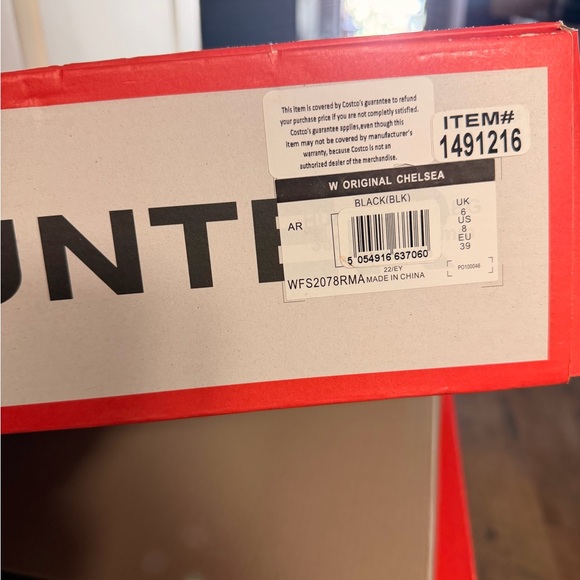 Hunter Original Chelsea Short Rain Boot Black size 8 - Picture 8 of 9